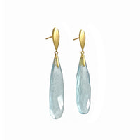 Aquamarine Briolette Earrings