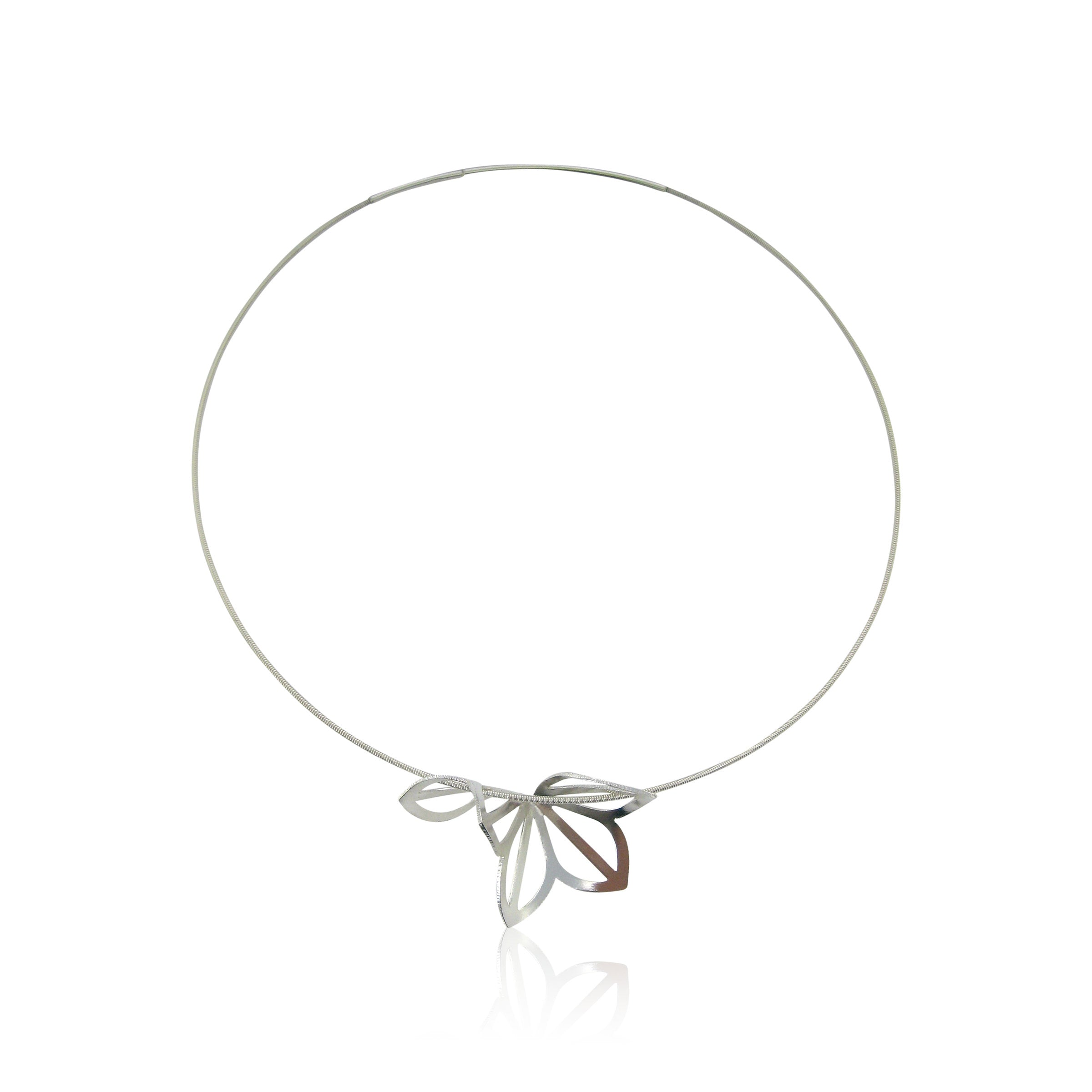 Anise Fold Bright Silver Necklace