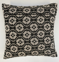 Three Color Pieced Medallion Textile Pillow