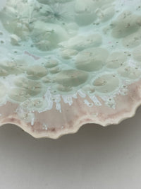 Lotus Wall Installation with Green and Rose Tan