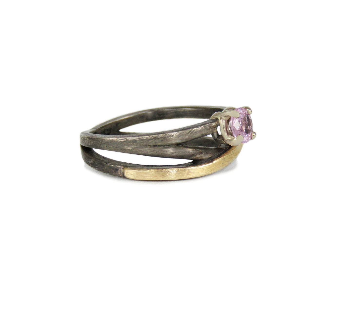 Open Design Pink Sapphire Ring