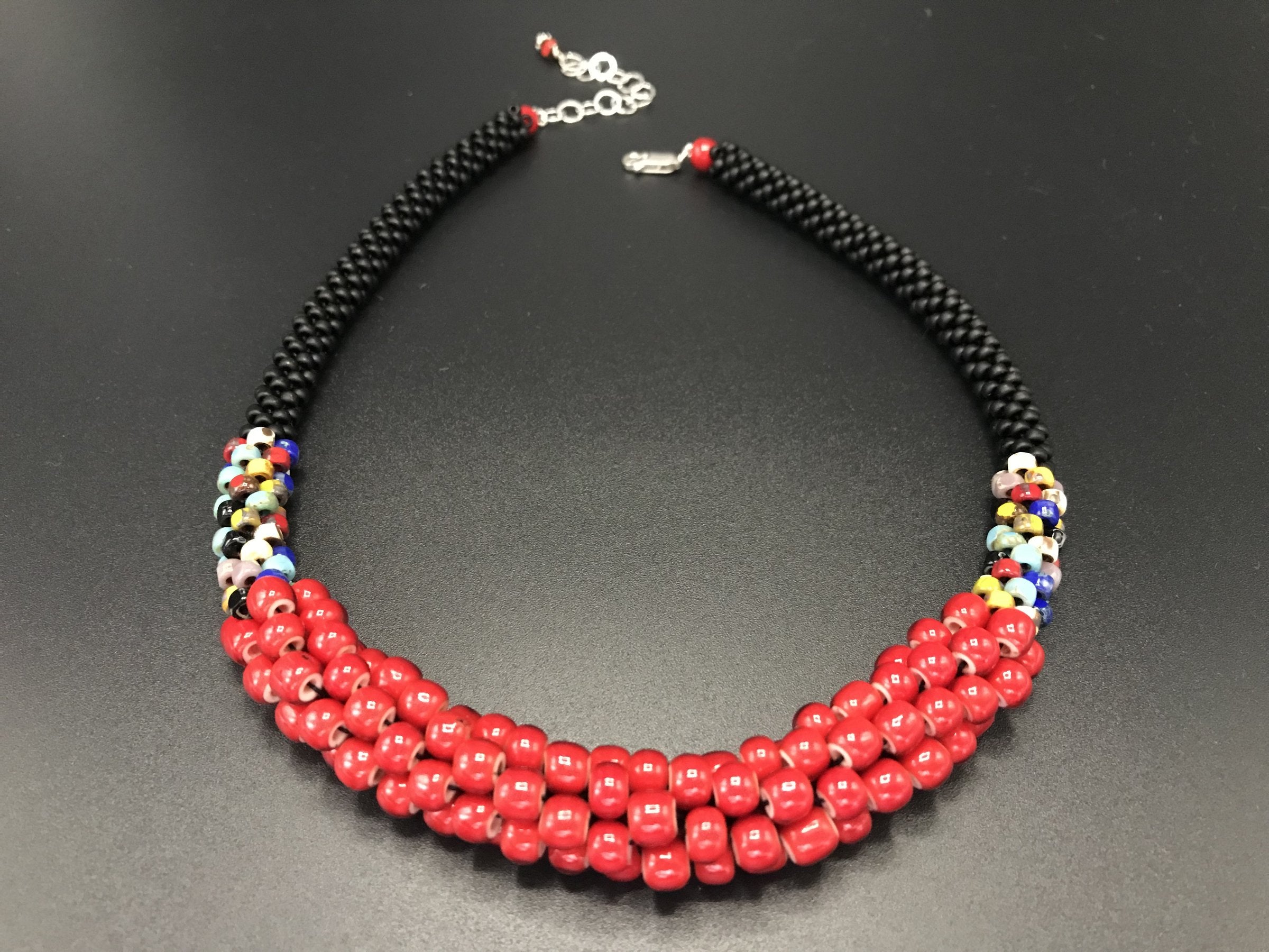Red Crochet Necklace