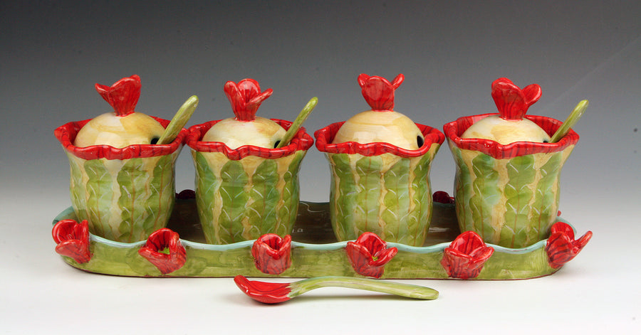 Poppies Condiment Set