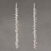 Long Bone Chain Dangle Earrings