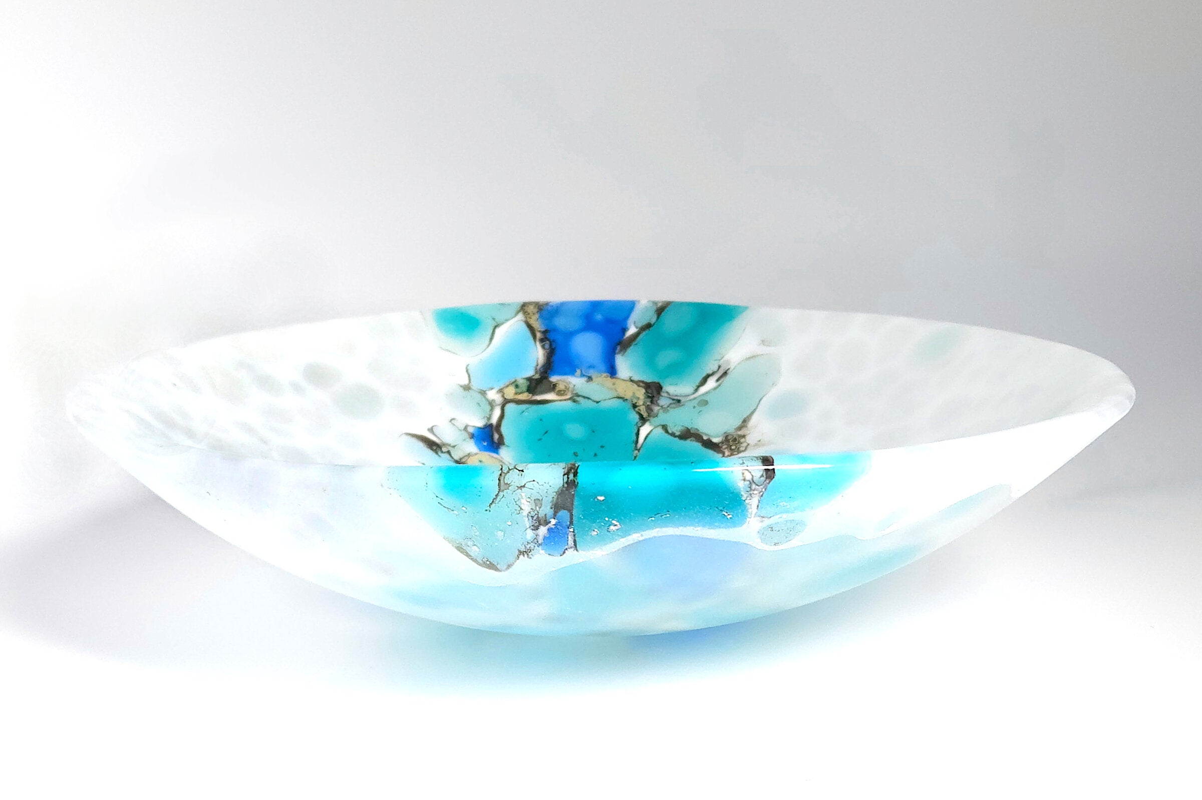 Saunter Series Bowl, Turquoise Cloud Mosaic