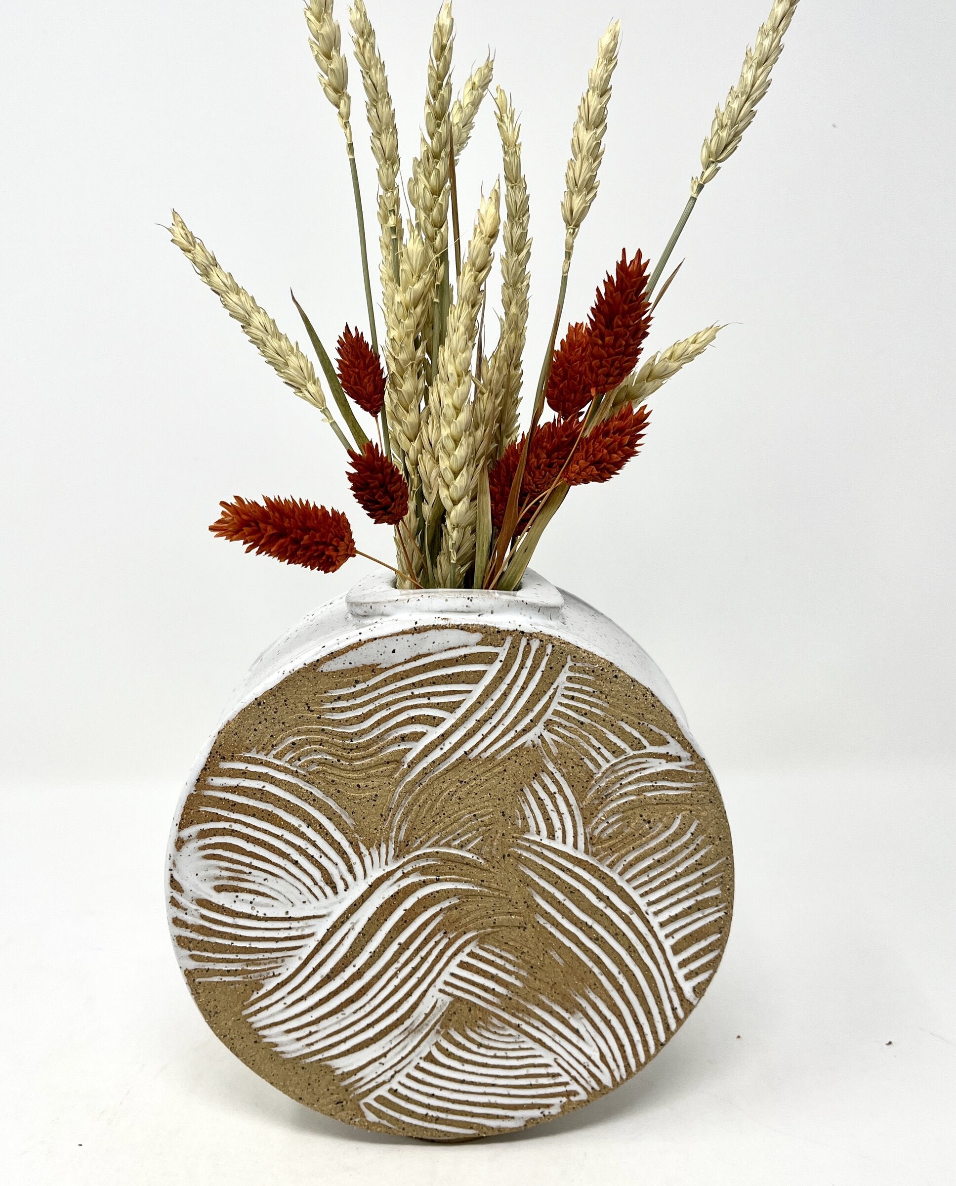 Textured Circle Vase