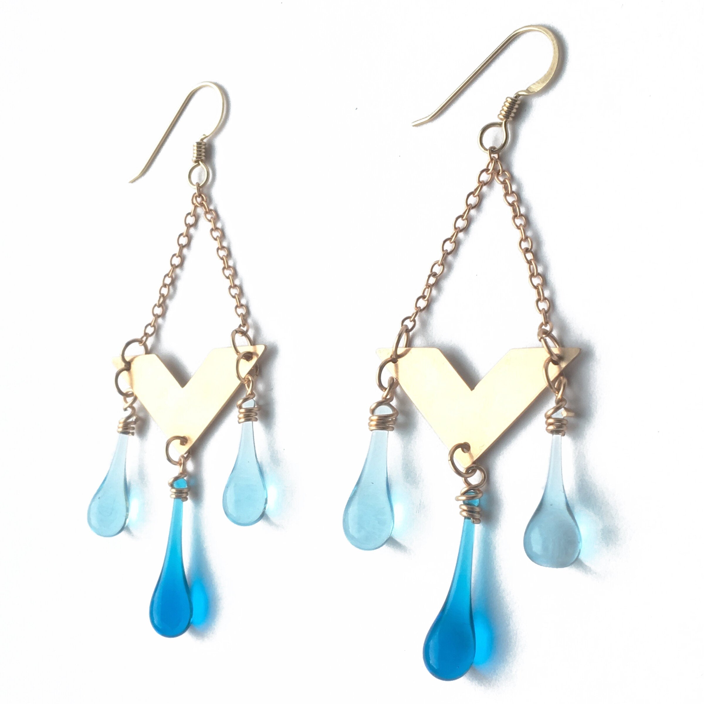 Bronze Chevron Earrings