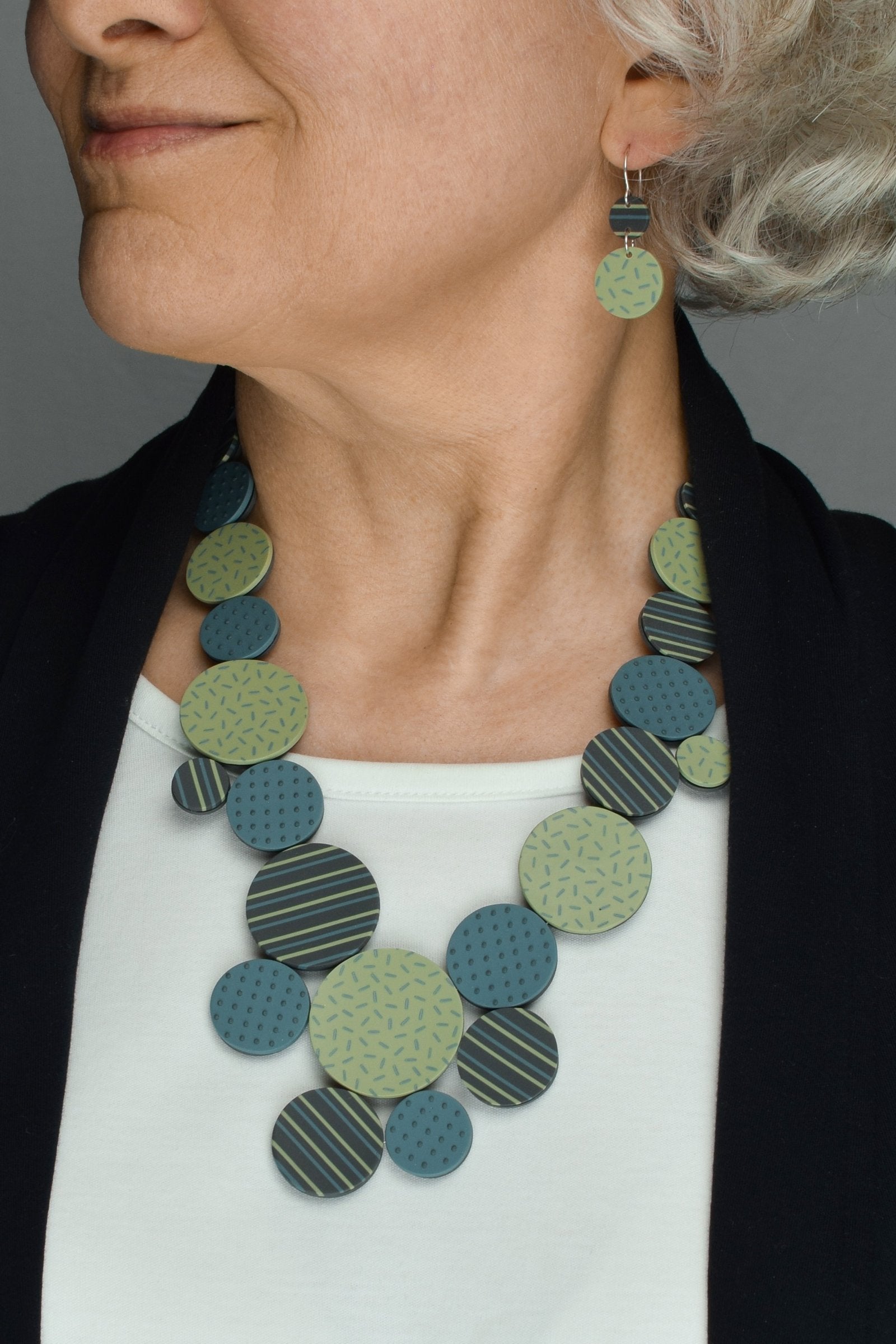 Dark teal and celery