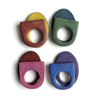 Colorful Shield Ring Set