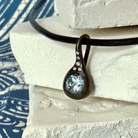 Sparkle Blue Droplet Pendant