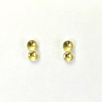 Double Gold Stud Earrings