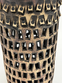Black and Red Carved Vessel