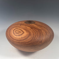 Bubinga Hollow Form Vessel with Wenge Rim