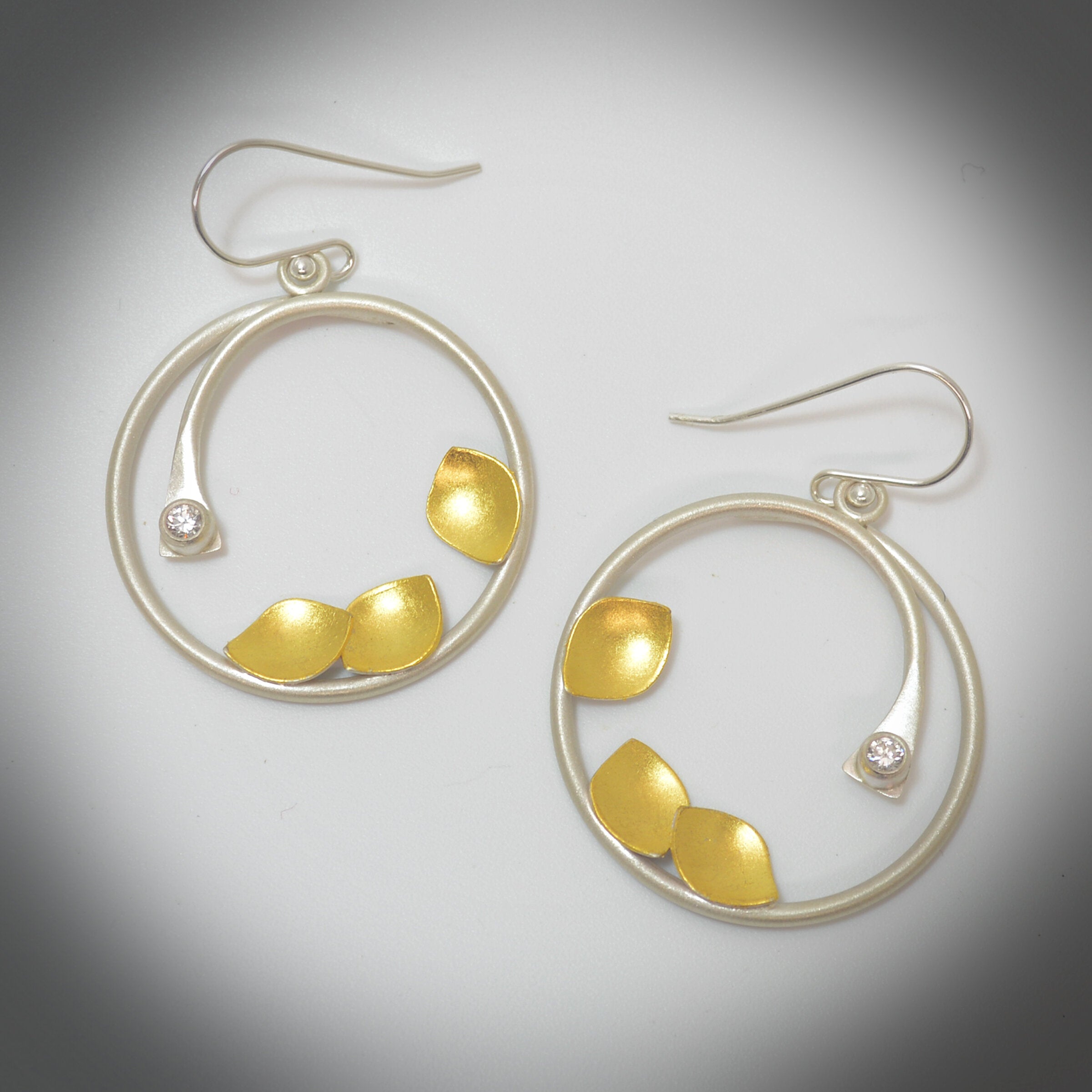 Diamond Circle Earrings