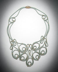 Lace Tiara Zipper Necklace II