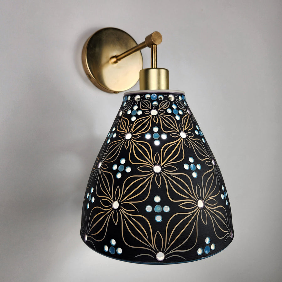 Nocturnal Bloom Sconce in Shades of Blue