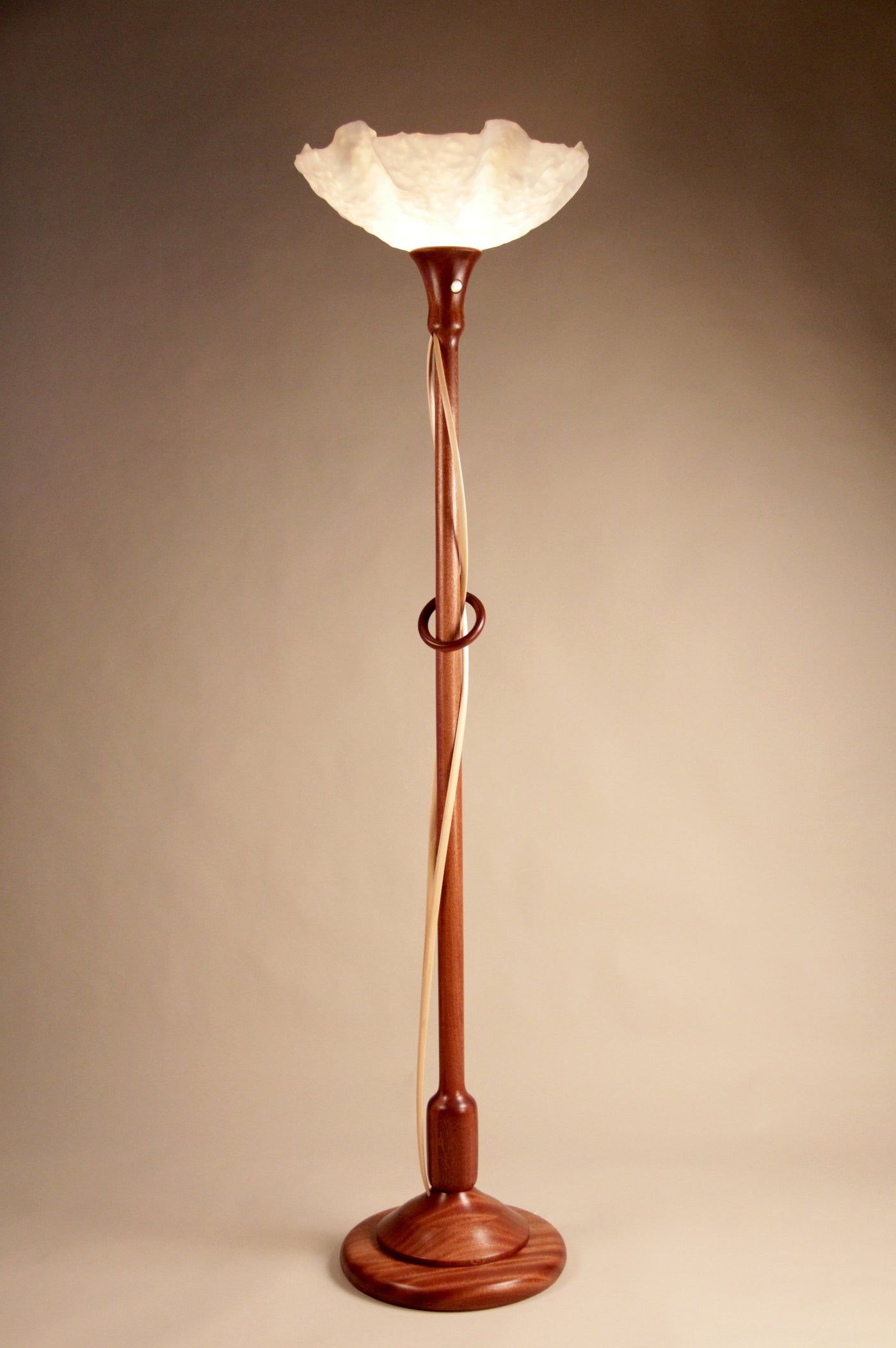 Sapele Split Tendril Torchere