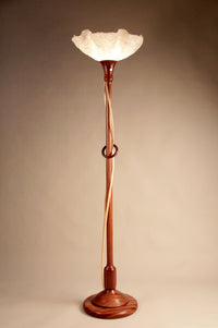 Sapele Split Tendril Torchere