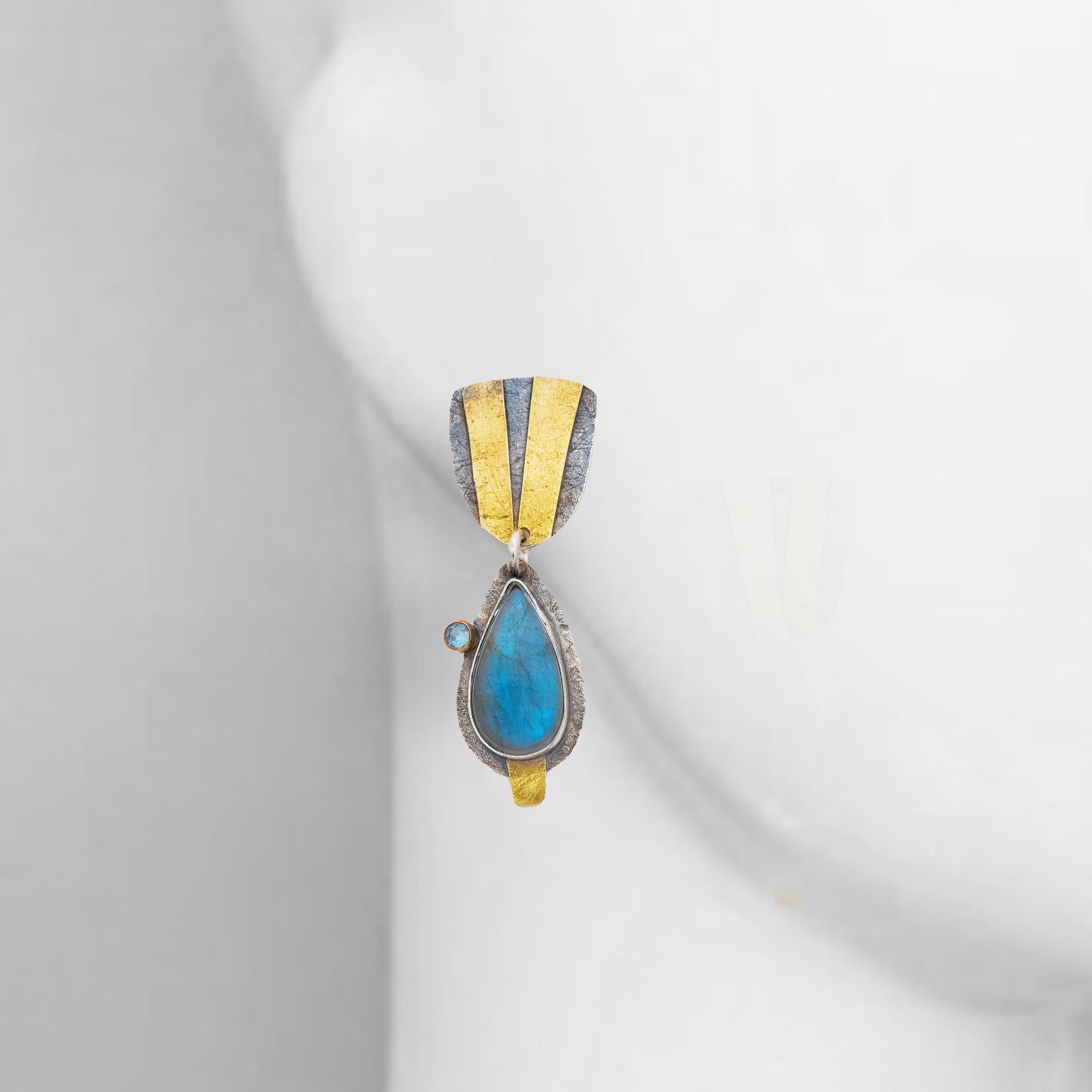 Bold Blue Pear Earrings