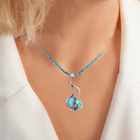 Double Turquoise Split Pendant