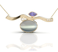 Moonstone Wave Pendant