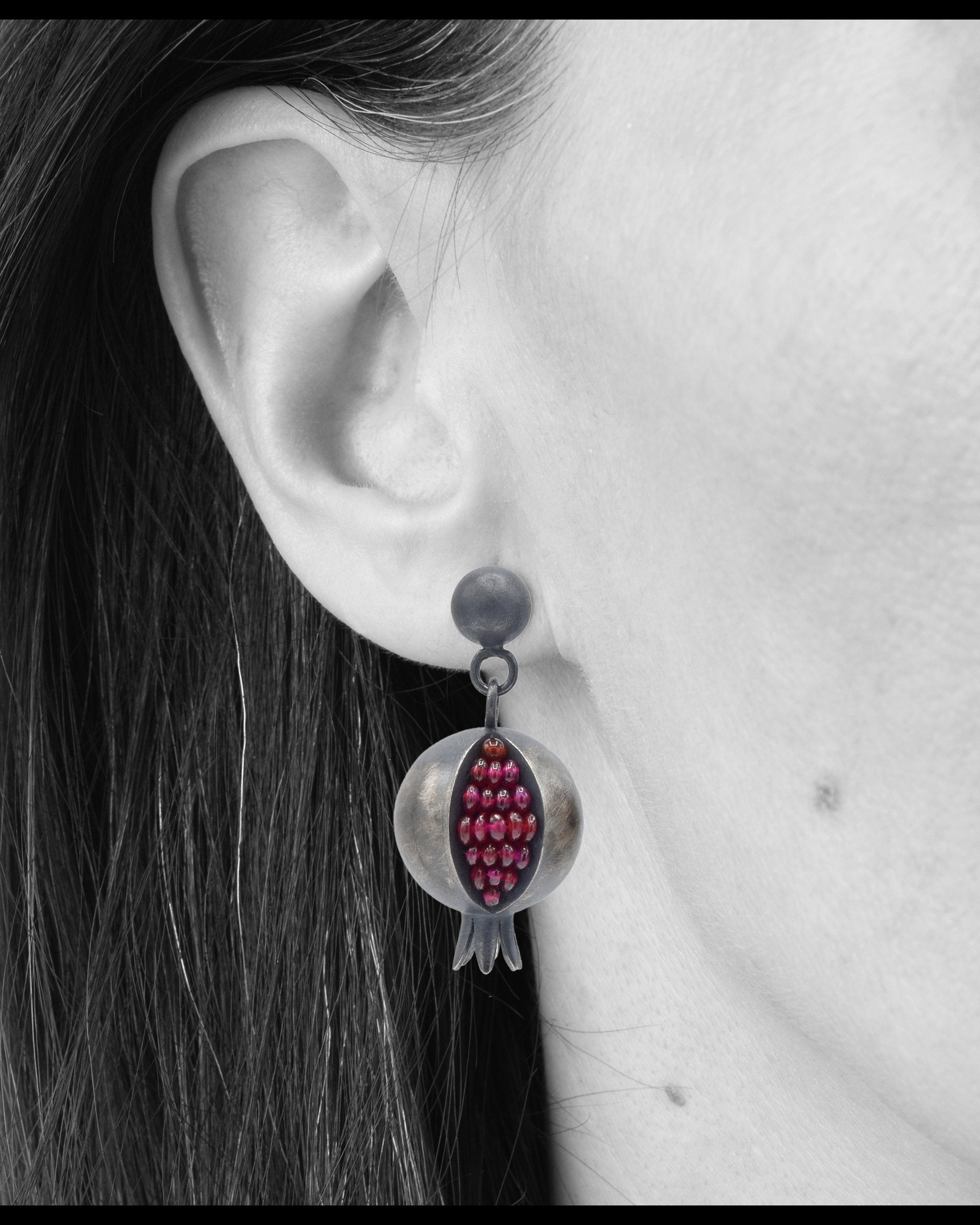 Pomegranate Dangle Earrings