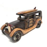 Woody Car with Surfboard