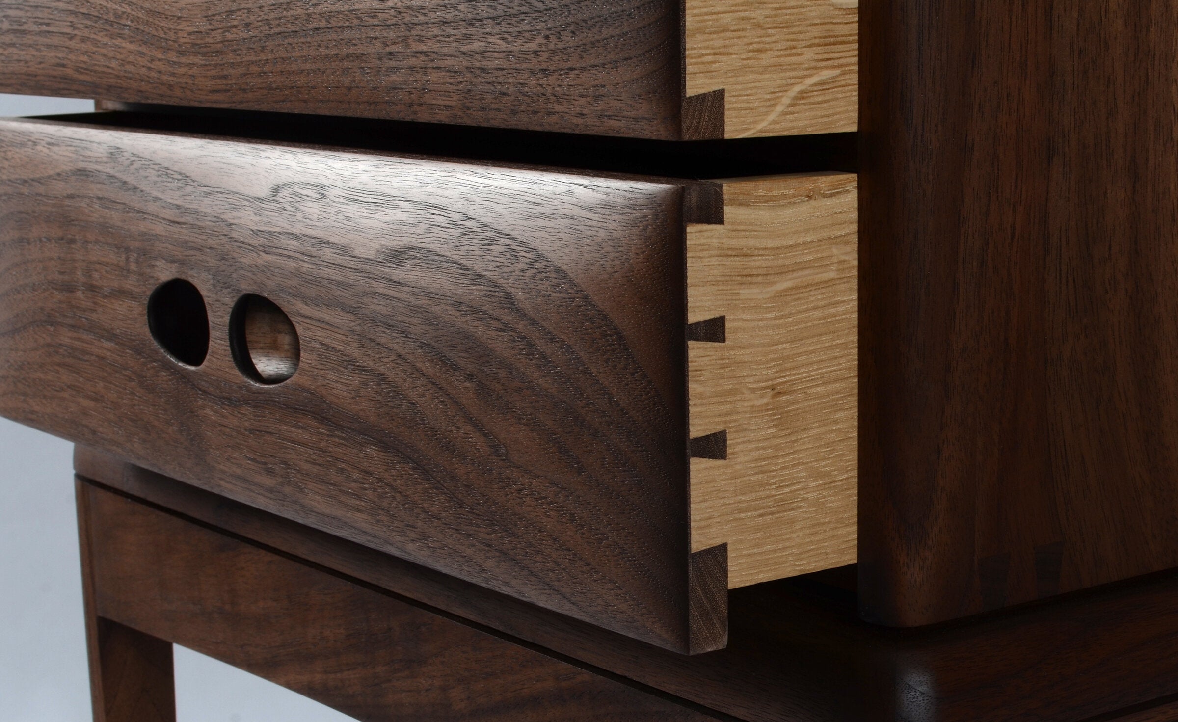 Walnut Chest of Drawers on Stand