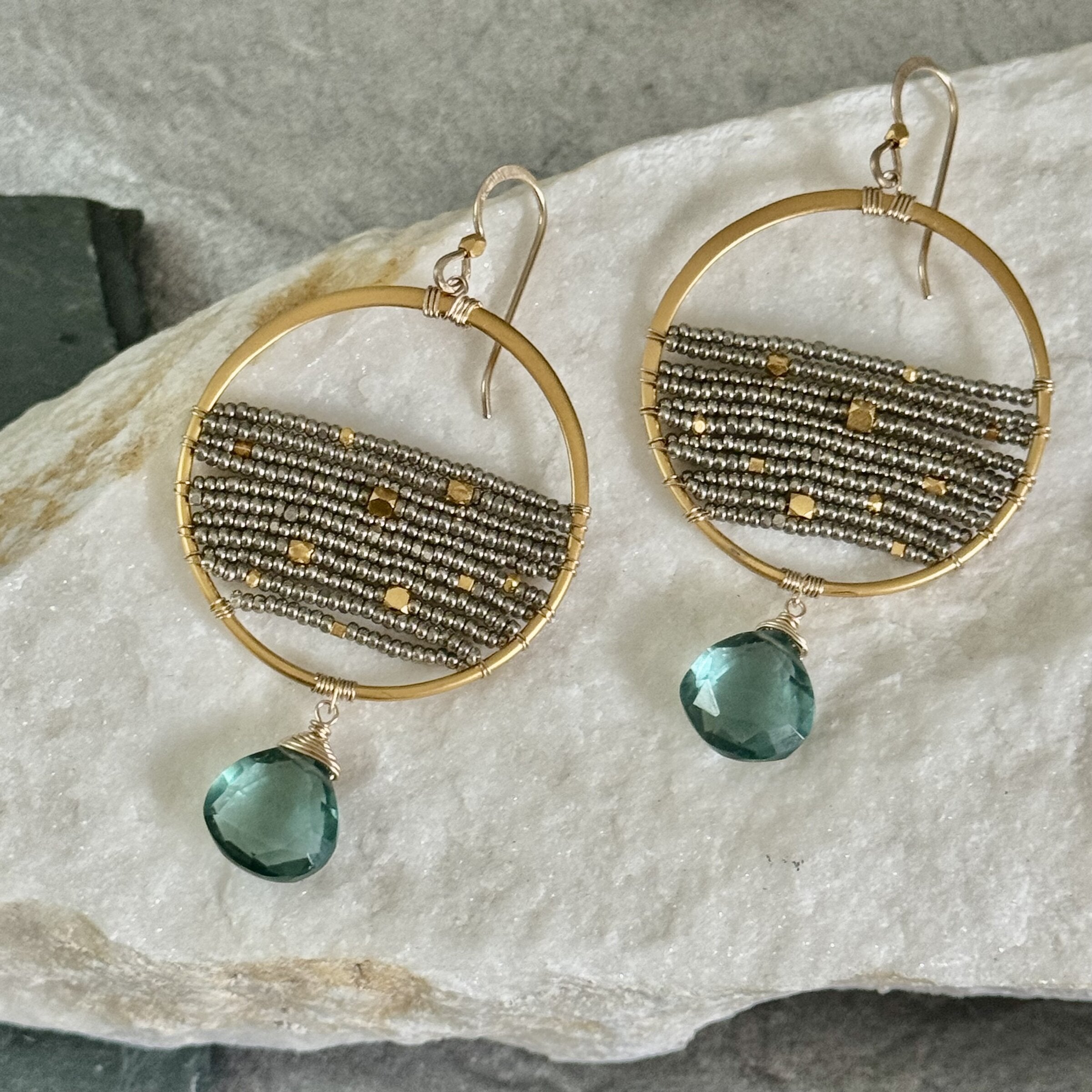 Luminous Gemstone Earrings