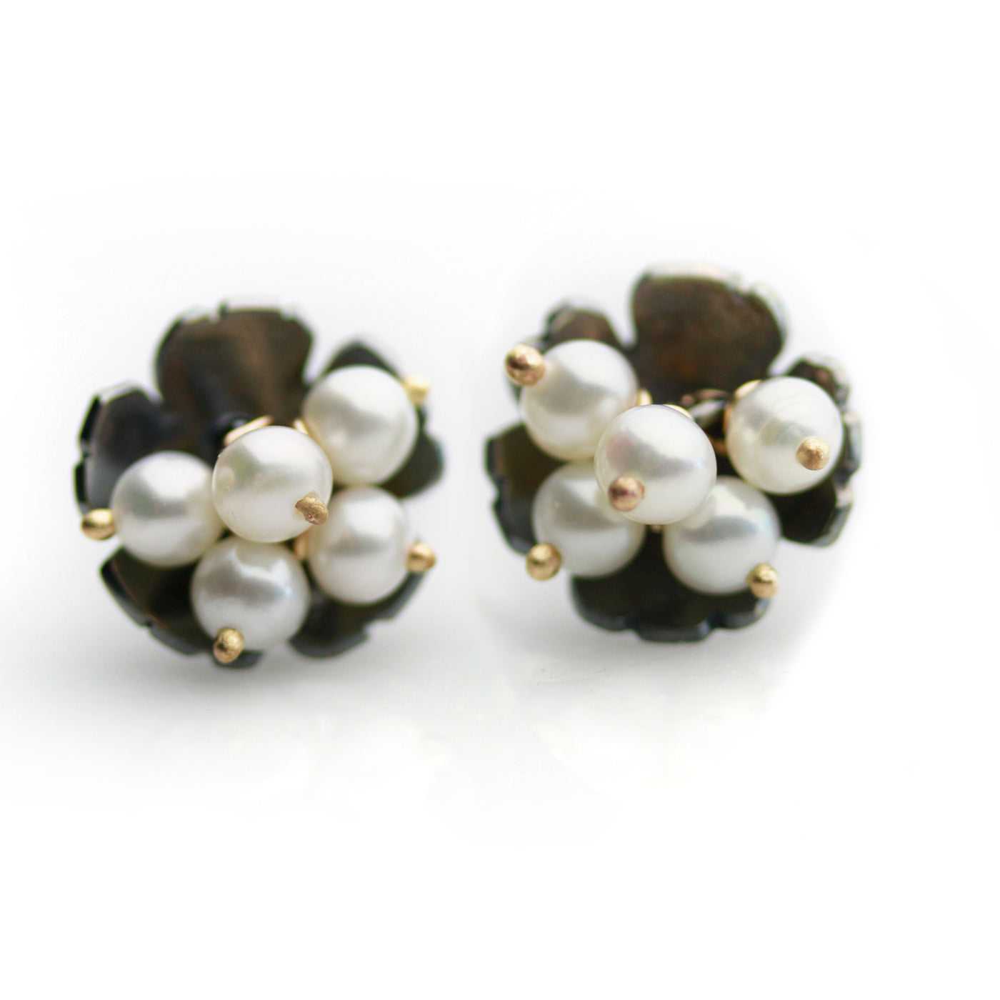 Midnight Daisy Posts with Pearl Clusters