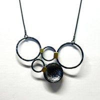 Oxidized Five Circle Necklace