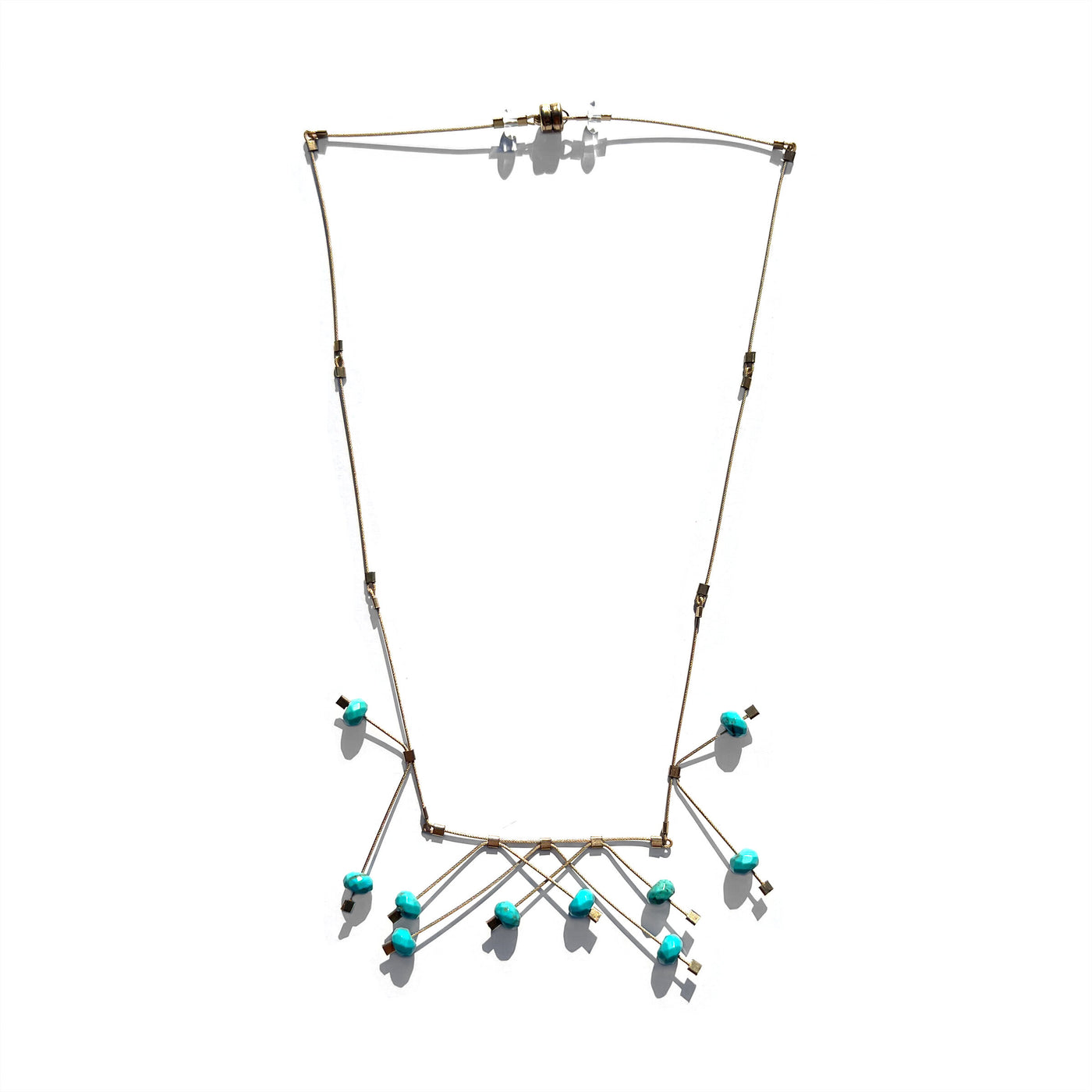 Turquoise & Gold Cable