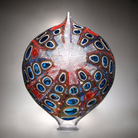 Bronze, Aqua and Crimson Ellipse