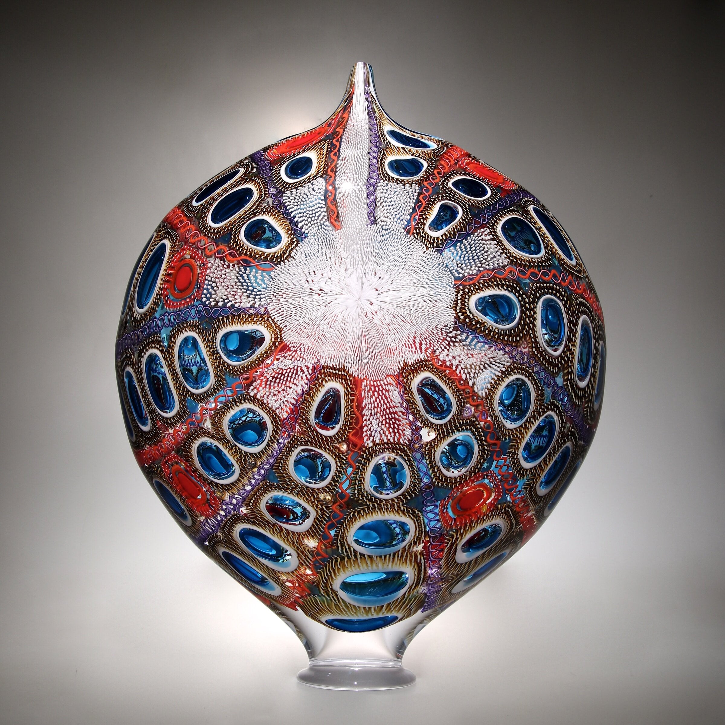 Bronze, Aqua and Crimson Ellipse