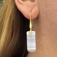 Blue Lace Agate Dancing Earrings