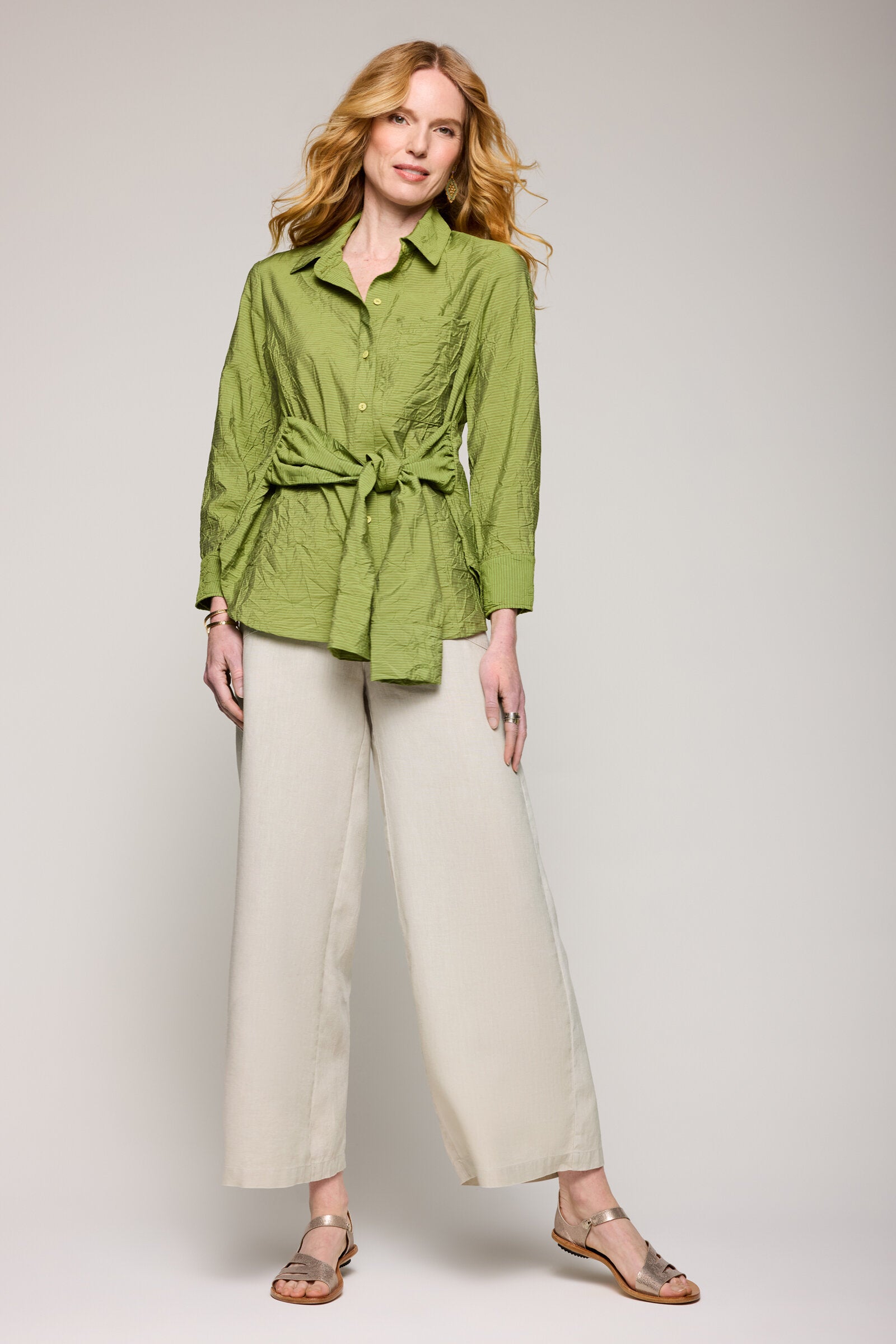 Olive Mini Stripe