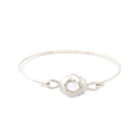 Scallop Oval Bracelet with Arkansas Quartz