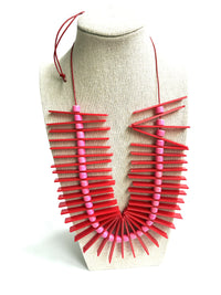 Red Tracks Necklace