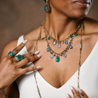 Aquamarine Double Strand Necklace