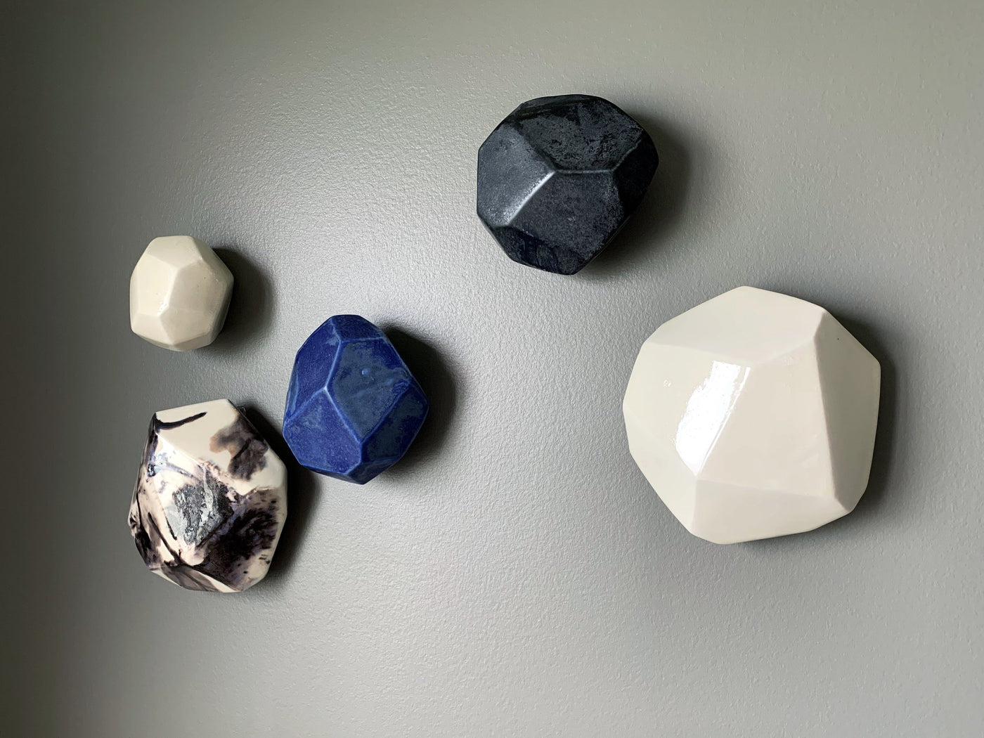 Set of Five Geo Wall Stones