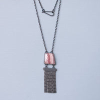 Rhodochrosite Fringe Pendant Necklace