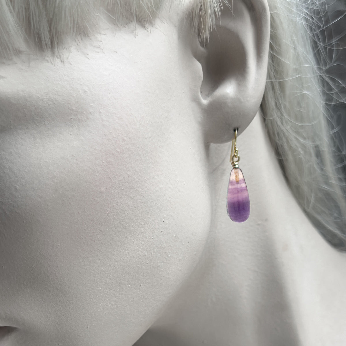 Fluorite Drop Earring XIV