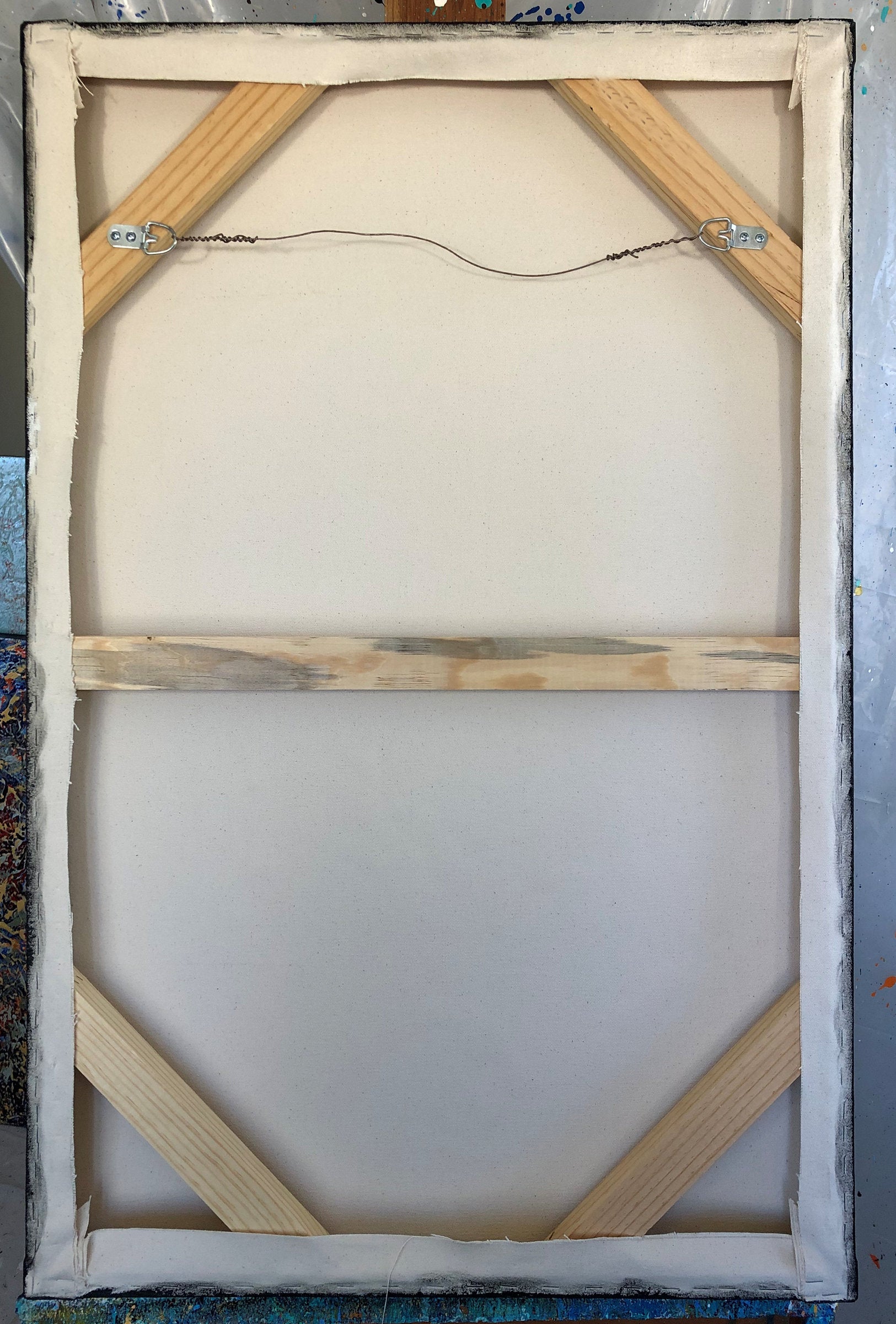 Circus Triptych back of canvas