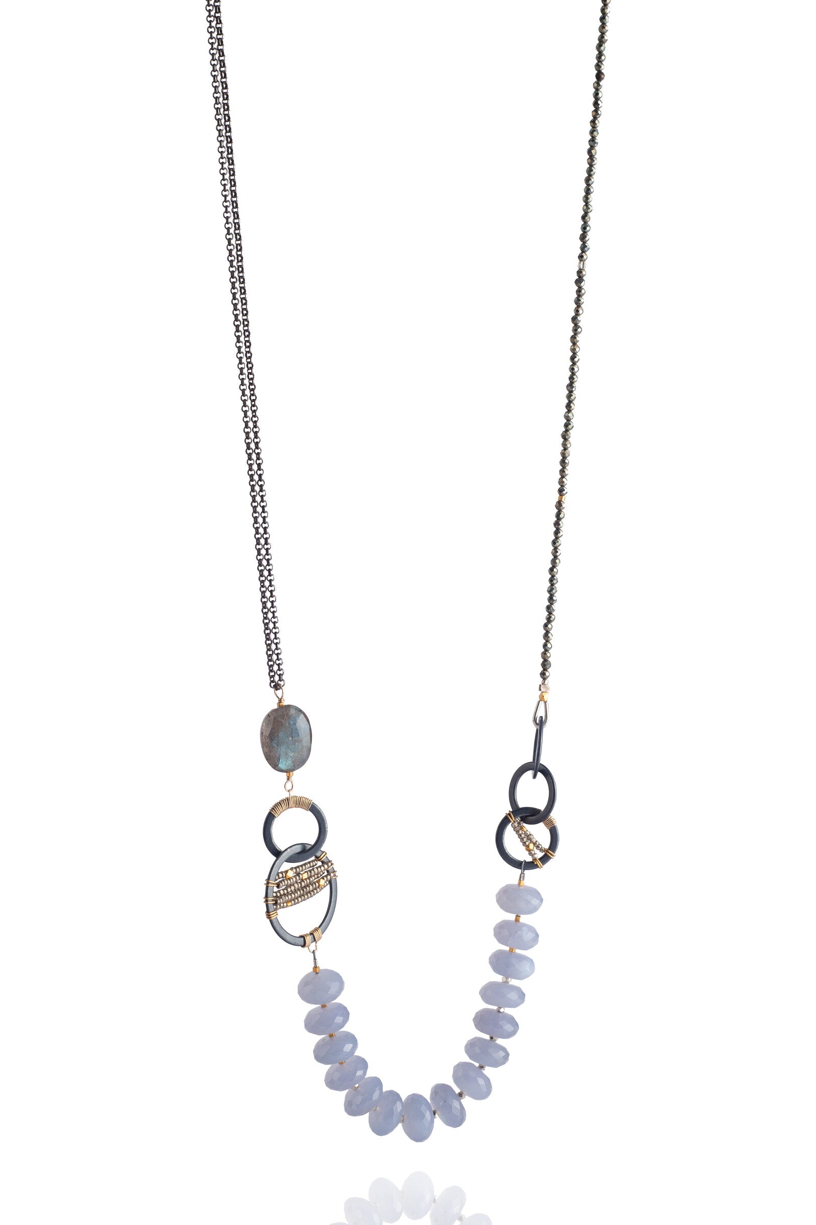 Soft Blue Chalcedony Necklace