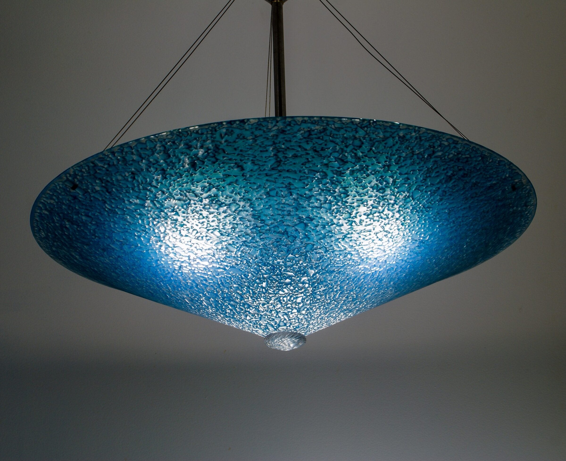 Aqua Fade Glass Pendant Chandelier