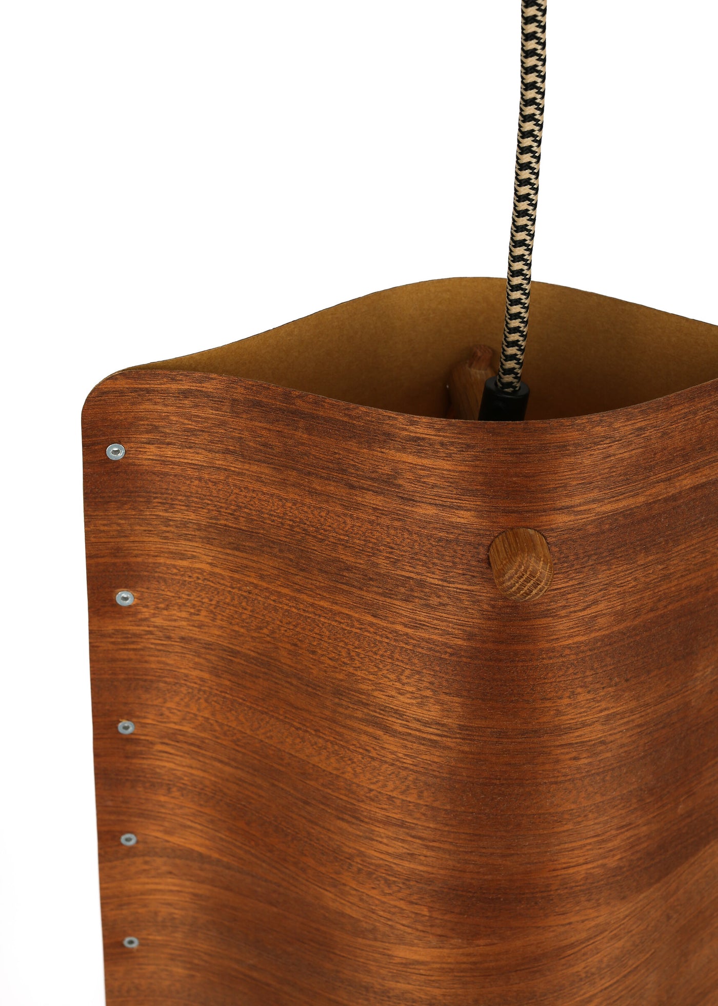 Pocket Pendant Lamp in Tall, Sapele