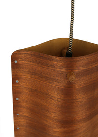 Pocket Pendant Lamp in Tall, Sapele