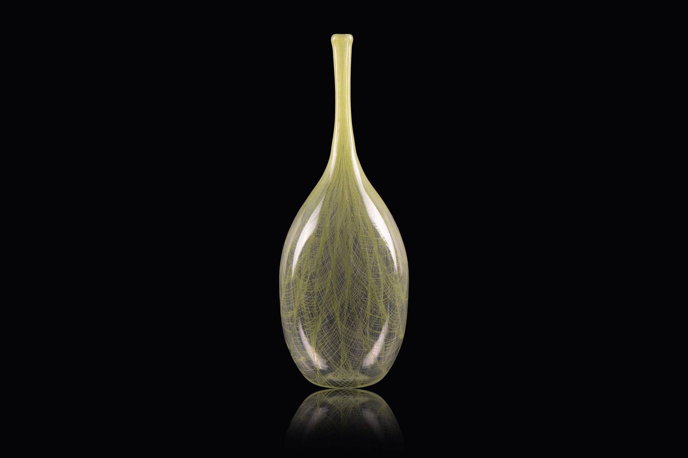 Green Tall Woven Vase
