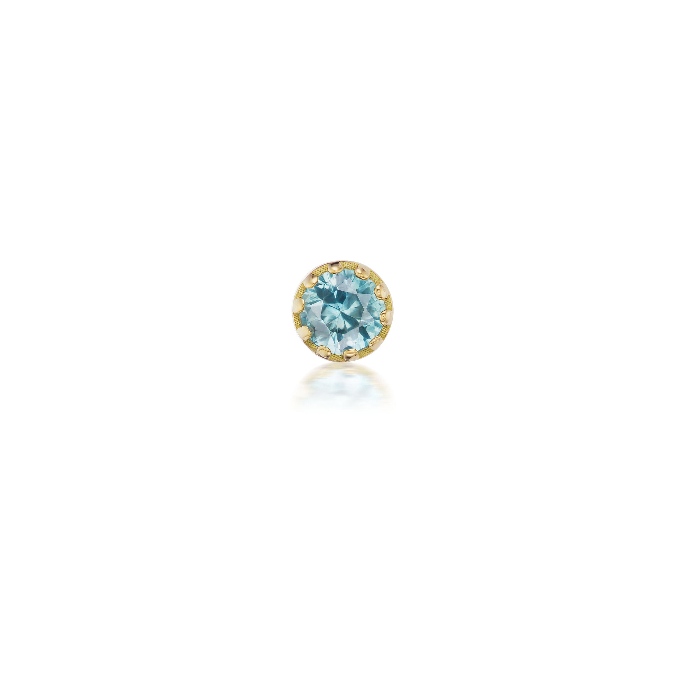 Single Blue Sapphire Stud
