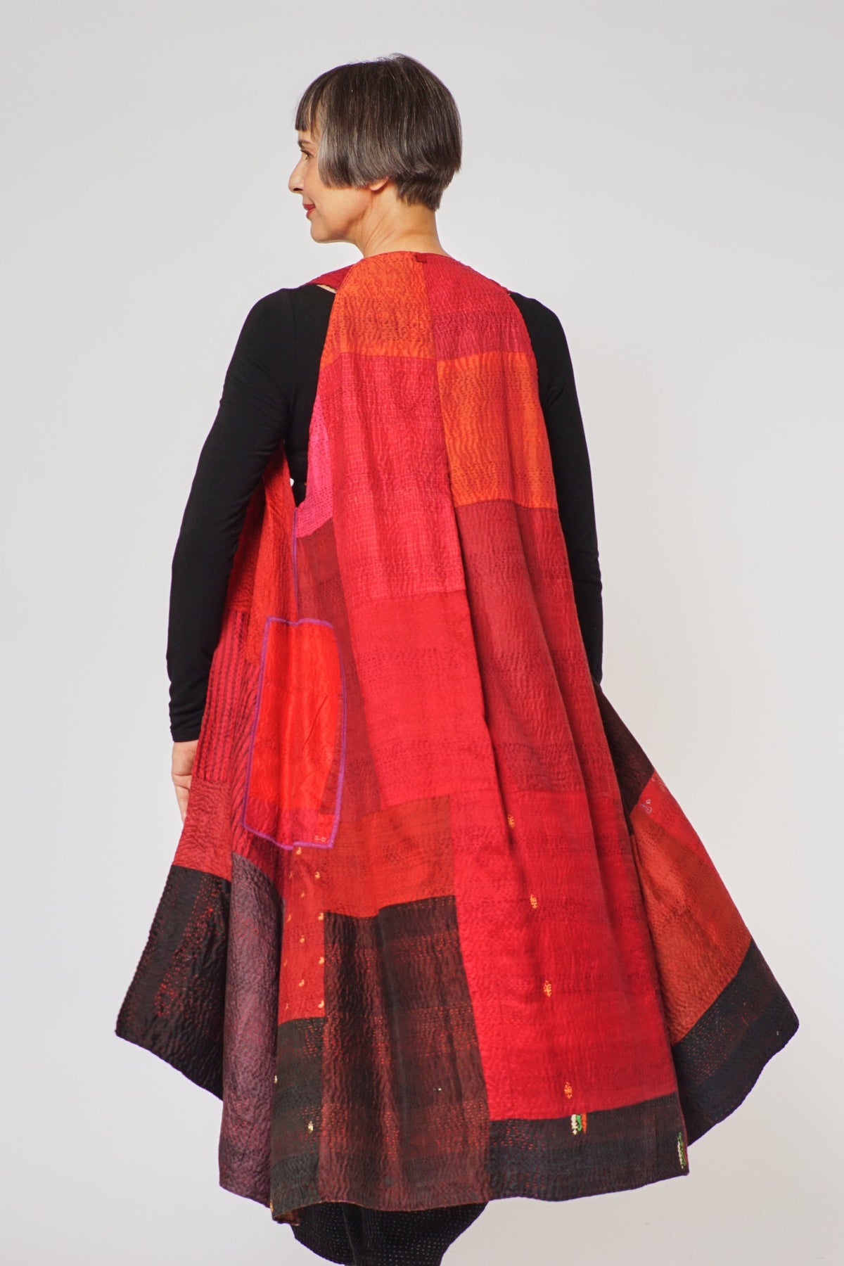 Back Pleated Maxi Vest #4